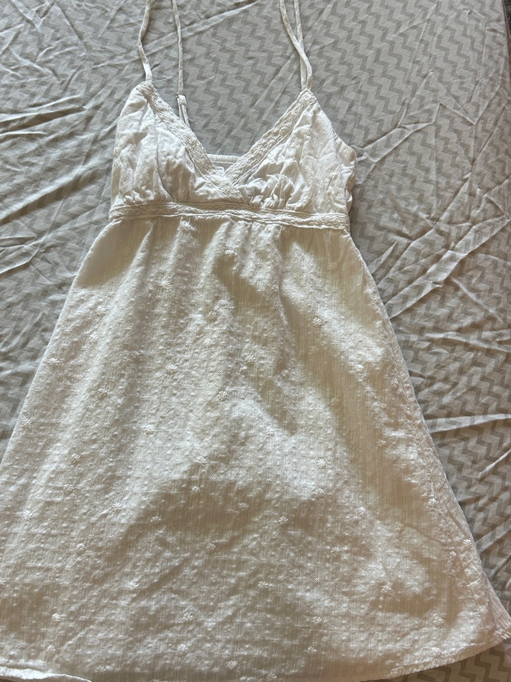 White Lace Trim dress